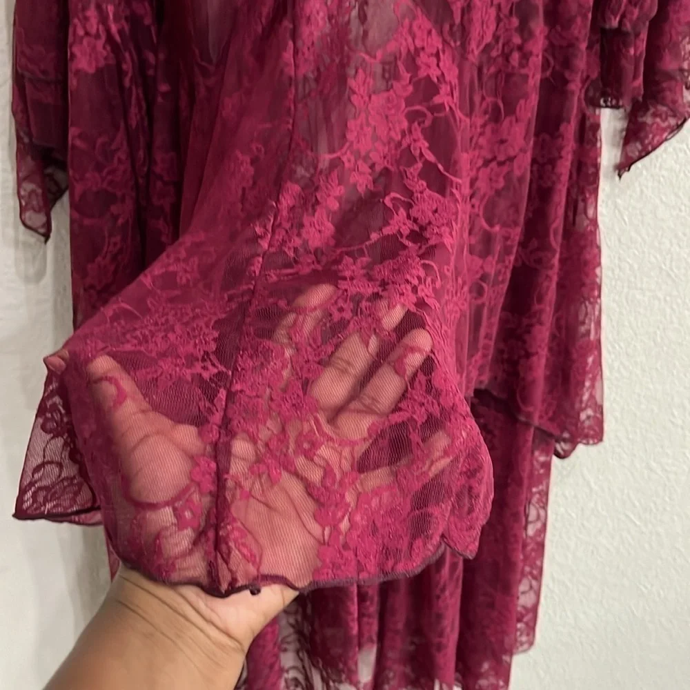 Formal Western Wear Burgundy Jacket and Dress Size Large